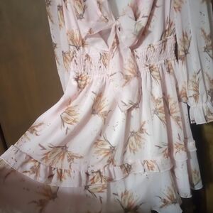 Ladies PrettyGarden Floral Pink Dress. Elegant And Sexy